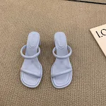 Sandalias Coreanas de Verano con Tacón Grueso y Diseño Simple – Perfectas para Comodidad y Estilo en Días Soleados — foto 4