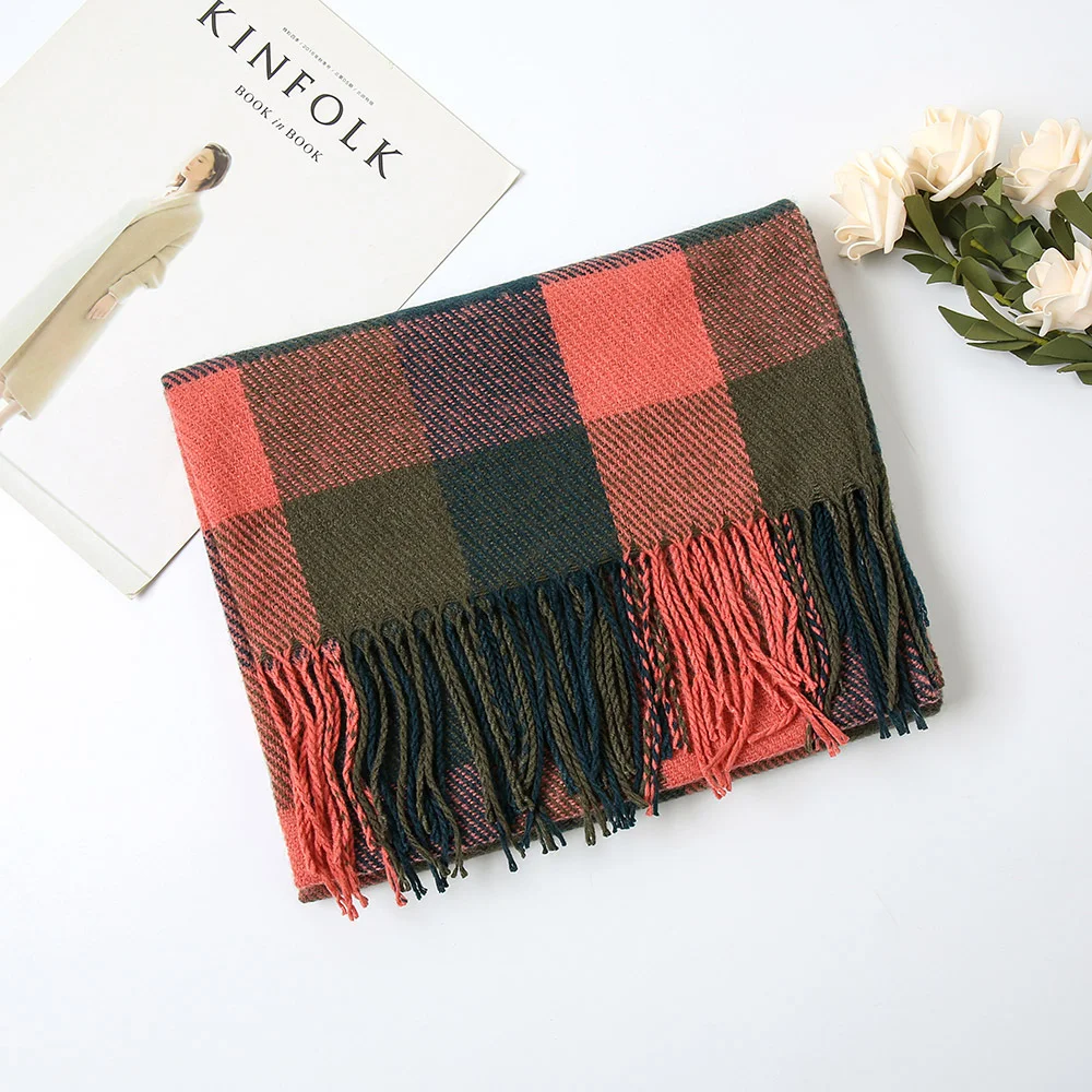 Title 4, New Autumn And Winter Cashmere Plaid Scarf