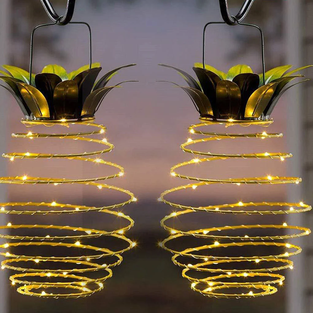 Outdoor Waterproof Garden Pineapple Solar Lights Path Lights Hanging Fairy Lights Solar LED Warm String Decor for Pathwa — photo 9