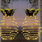 Outdoor Waterproof Garden Pineapple Solar Lights Path Lights Hanging Fairy Lights Solar LED Warm String Decor for Pathwa — photo 9