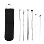6 Piece Set Black Leather 22g