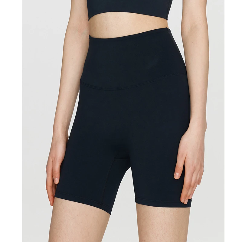 High Waist Yoga Shorts voor hardlopen en fietsen, heuplift, perzikeffect, geborstelde stof, nude feel — foto 8