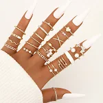 Anel de borboleta aberto, além do anel de nó, com design de coração de amor, anel feminino com senso de design e nicho. — foto 13