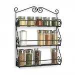 Modern Minimalist Iron Kitchen Storage Rack Wall Hanging Holder. Stylishly organize spices, jars, and supplies while sav — photo 8