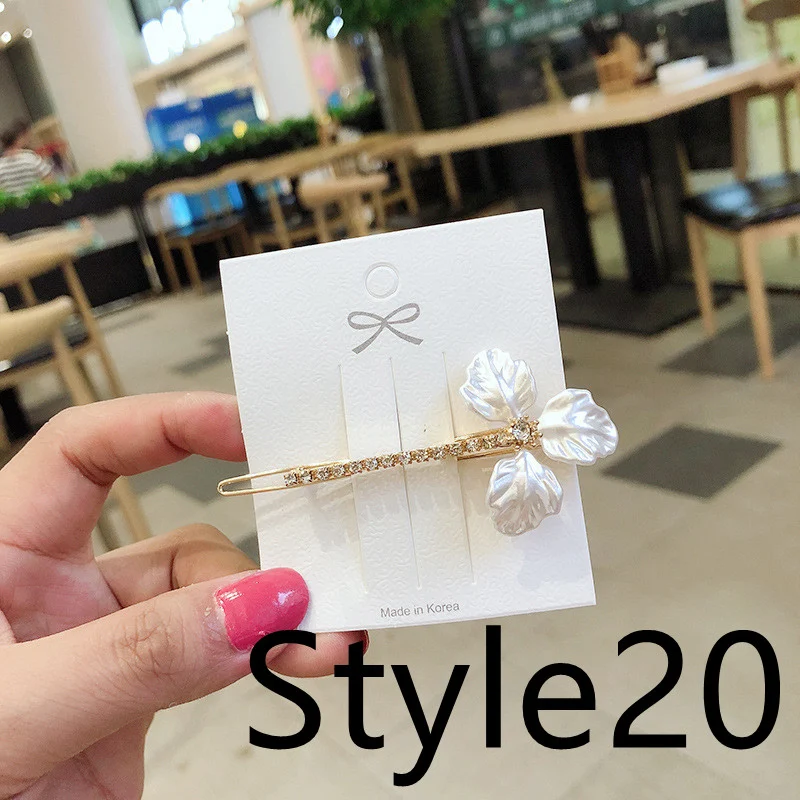 Perlen-Haarspange, elegante Seitenclip für Pony, edles Temperament. Styling-Accessoire für einen anspruchsvollen Look, perfekt für jeden Anlass. — foto 26