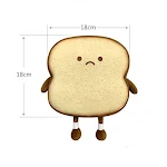 Toast Bread Pillow Cute Cartoon Plush Toy. Soft, cuddly, and perfect for snuggling. A delightful gift with a charming ca — photo 2