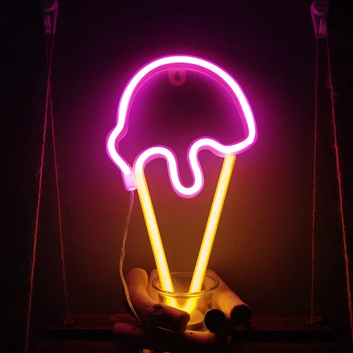 Title 2, Holiday Decoration LED Ice Cream Neon Modeling ...