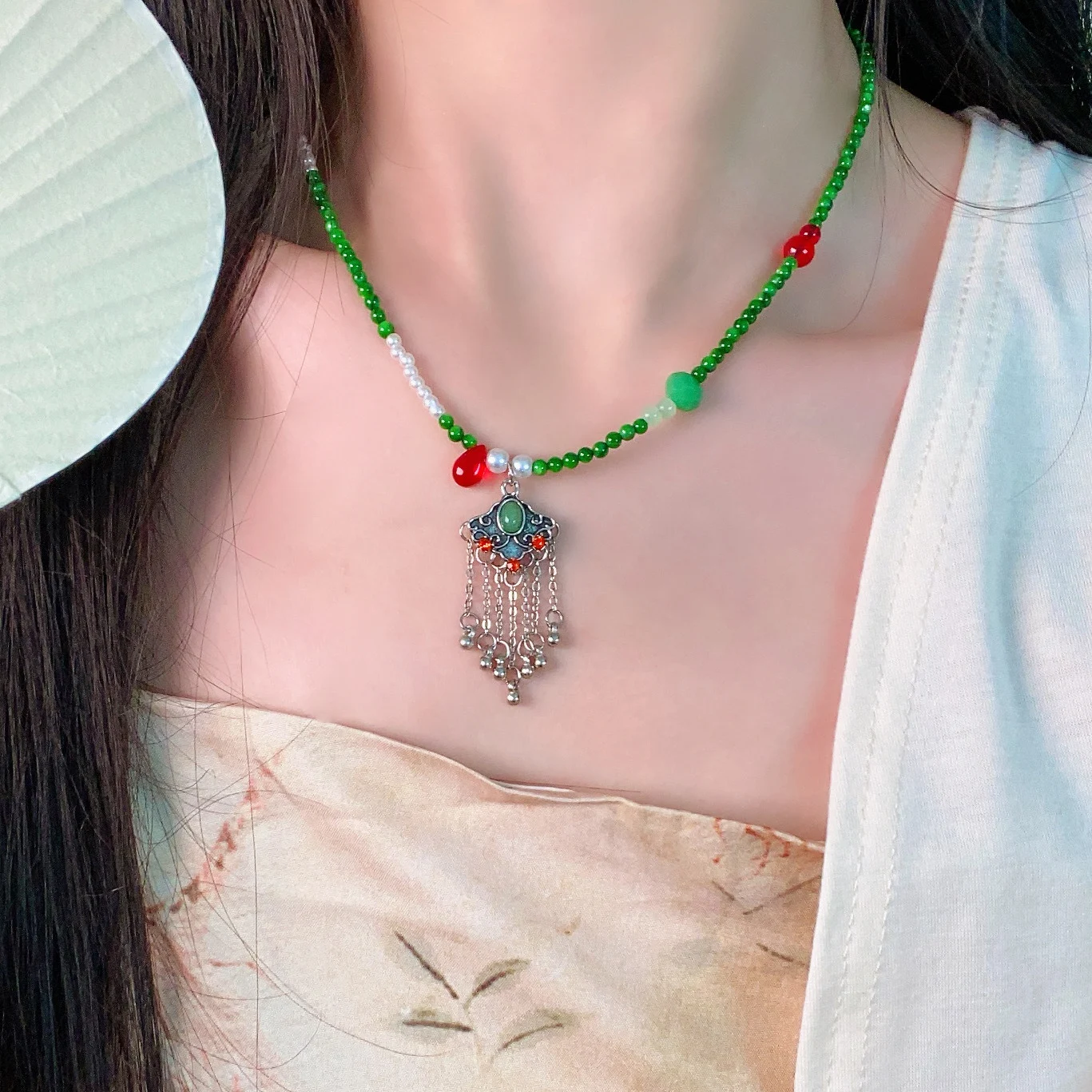 Colar de segurança Ruyi étnico feminino retrô — foto 3