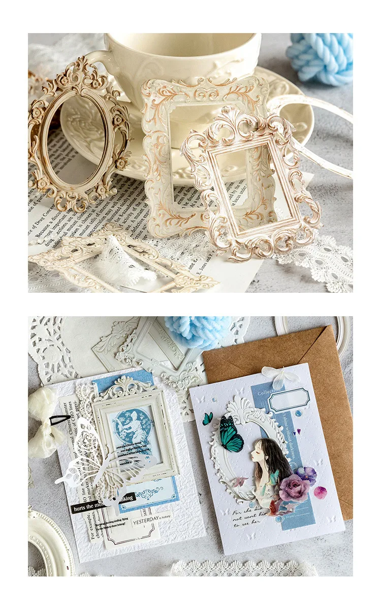 Title 12, Romantic Encounter Series Embossed Collage Card...