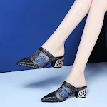 Ethnic Wind mesh slippers met strass, middelhoge hak, comfortabel en stijlvol voor dames, ideaal voor zomerse dagen. — foto 14