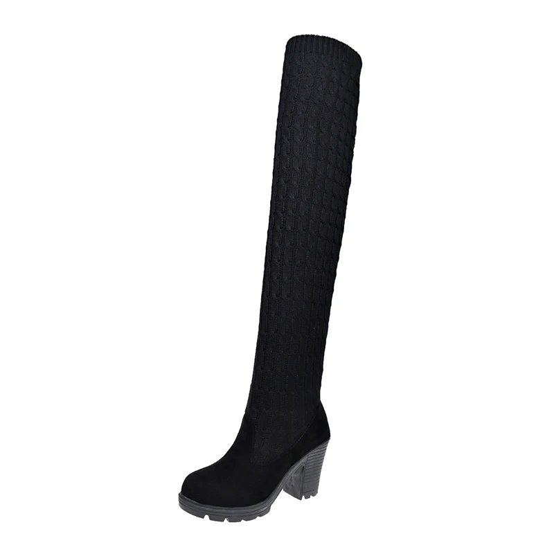 Title 2, Womens wool thick heel and fleece boots, perfe...