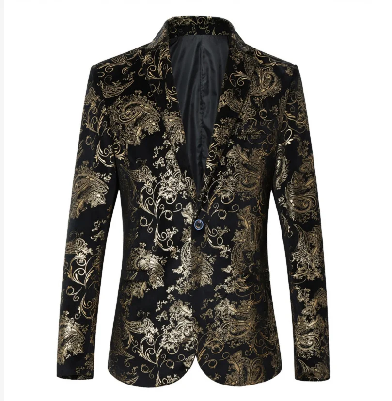 Title 7, Youth Slim Casual Jacquard Suit Modern Style an...