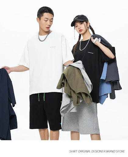 Title 15, Gładka koszulka letnia plus size, luźny top, ko...