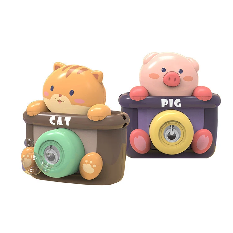 Macchina Fotografica a Bolle Animali dei Cartoni Animati per Bambini Esterno. Crea bolle e scatta foto. Perfetta per giocare e regalare. — foto 4