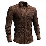Camisa manga longa Totem Retro Gothic Outdoor Street Flanging, estilo gótico retrô para homens, perfeita para atividades ao ar livre, flanging. — foto 5