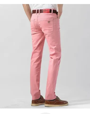 Men's Slim Fit Straight Casual Pants with Personality, offering all-matching style and stretch for ultimate comfort and 