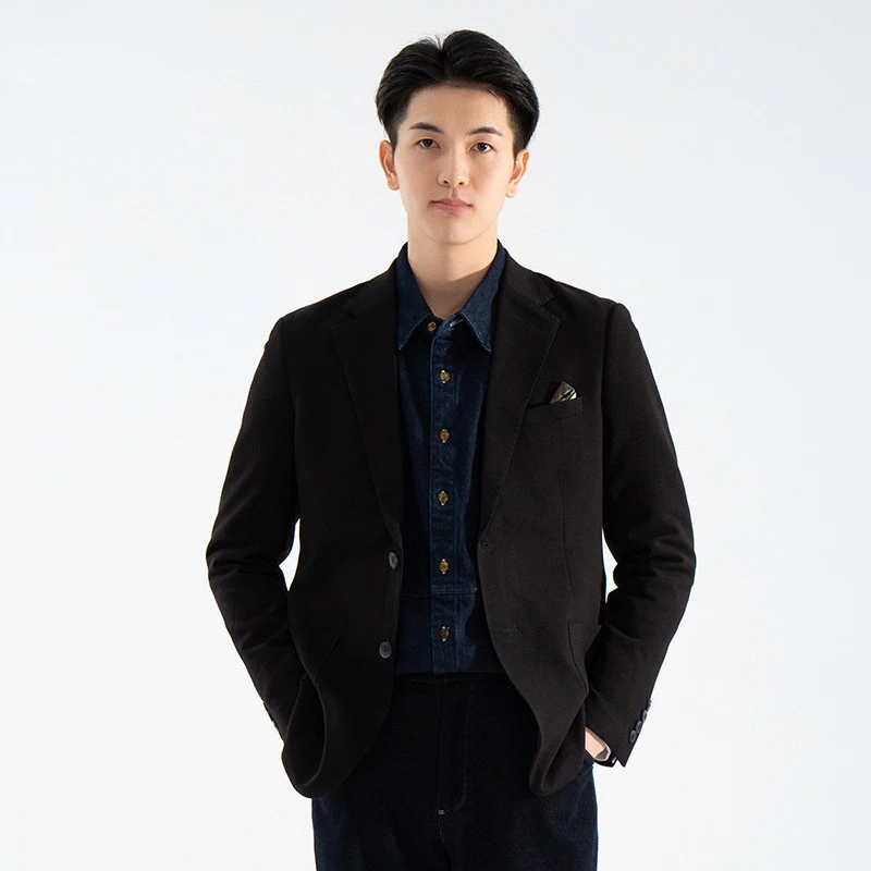Title 5, Blazer Apo Men, moda coreana slim fit para home...