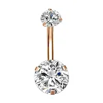 Round Zirconium Rose Gold