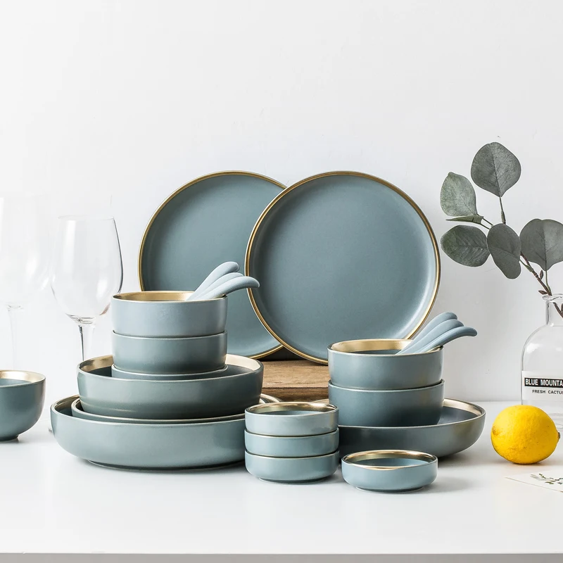 Title 9, Home Simple Nordic Ceramic Tableware Set for el...