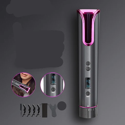 Title 1, Smart Wireless LCD Automatic Curling Iron effor...