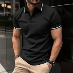 Camisa Polo Esportiva Casual Masculina Manga Curta com Gola Ideal para Esportes e Lazer Tecido Leve e Confortável Design Moderno e Versátil Perfeita para o Dia a Dia — foto 8