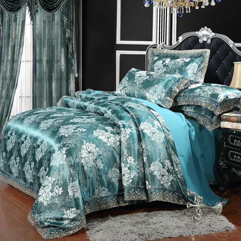 Title 4, Jogo de lençol de cama com 3 peças em jacquard ...