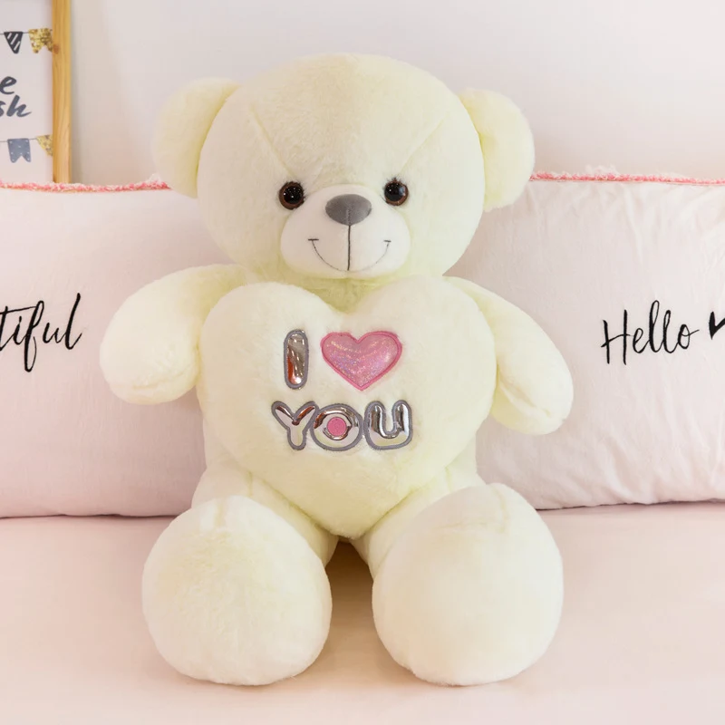 Title 6, Urso de Pelúcia com Coração Brilhante para Abra...