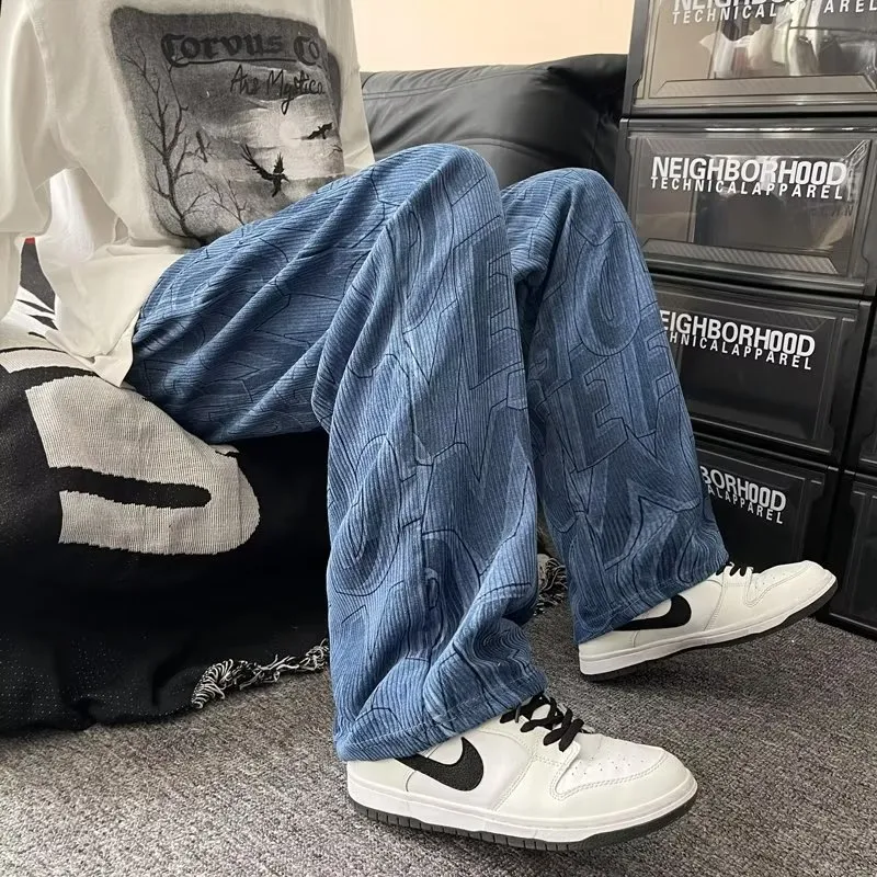 Hong Kong Style Hip Hop Straight Loose-fitting Mopping Pants, Streetwear Fashion for ultimate comfort and a trendy urban — photo 36
