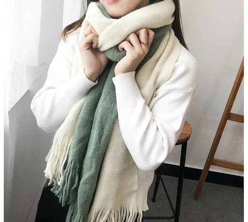 Title 5, Korean-style cashmere scarf for men and women, ...