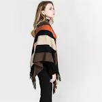 Striped fringed head with cashmere shawl — photo 2