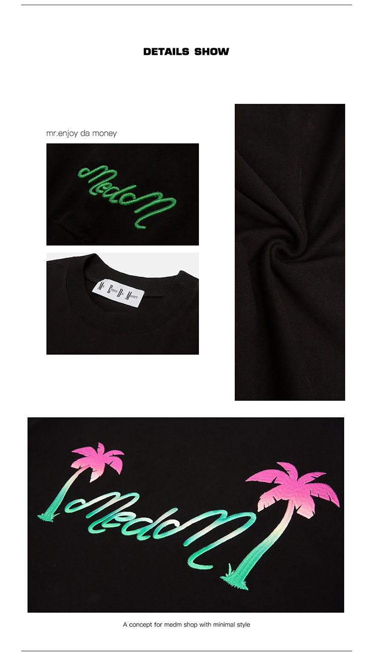 Title 5, Couples Long-Sleeved T-Shirt 300g Coconut Tree ...
