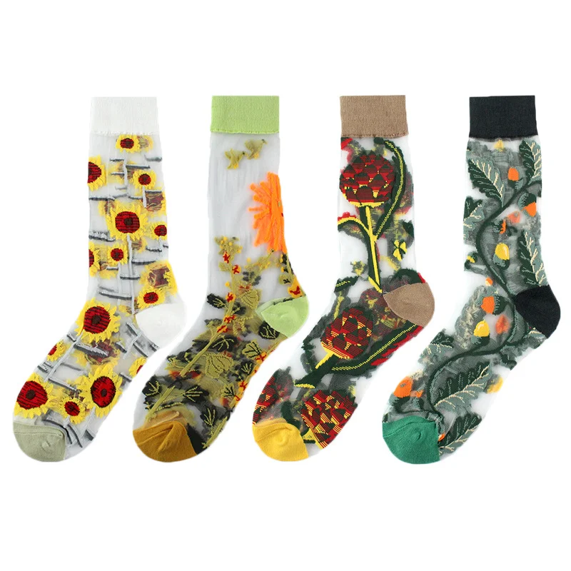 Title 5, Thin Mid Tube Fashion Style Flower Forest Glass...