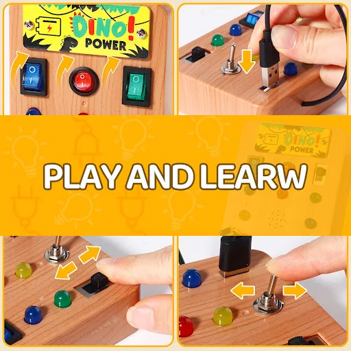 Title 4, Luminária Montessori com suporte educativo, bri...