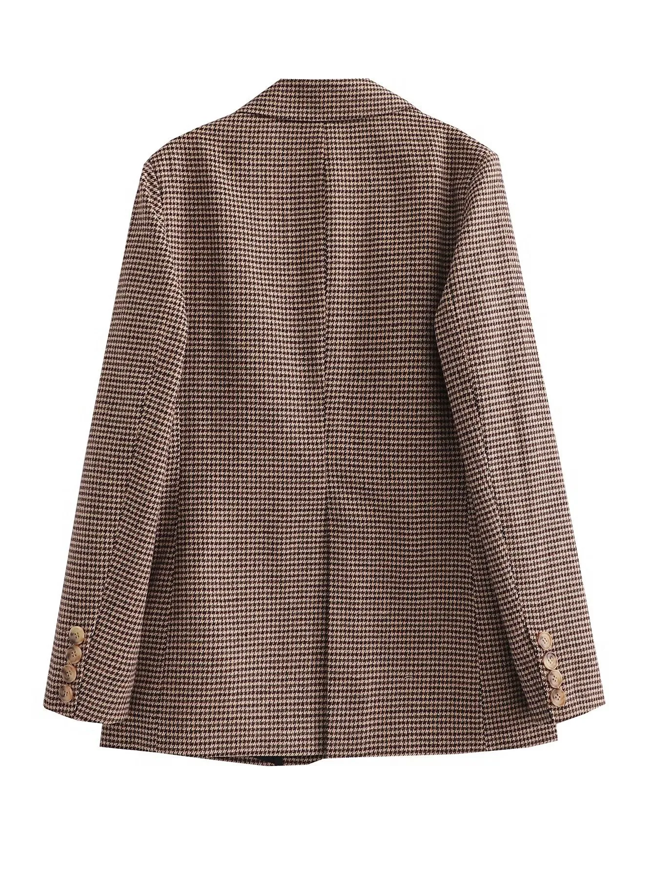 Title 6, Houndstooth Suit Jacket with Leather Ring and D...