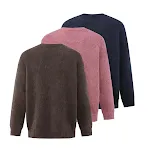 Men's Pullover Crew Neck Sweater Winter Loose Soft Glutinous Warm Top. Stay warm and comfortable this winter with this s — photo 5