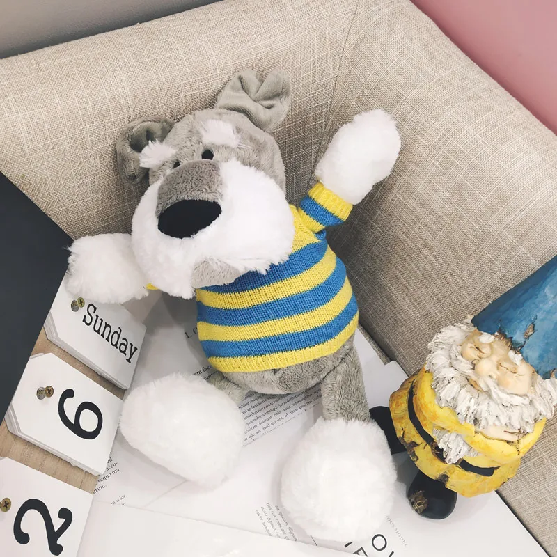 Title 4, Cute Schnauzer Plush Doll Toy Puppy Husky Doll ...