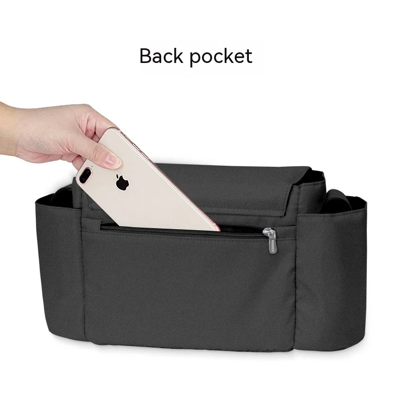 Bolsa organizadora suspensa para carrinho de bebê Mummy Oxford, armazena fraldas, brinquedos e mais, fácil acesso e durabilidade. — foto 9