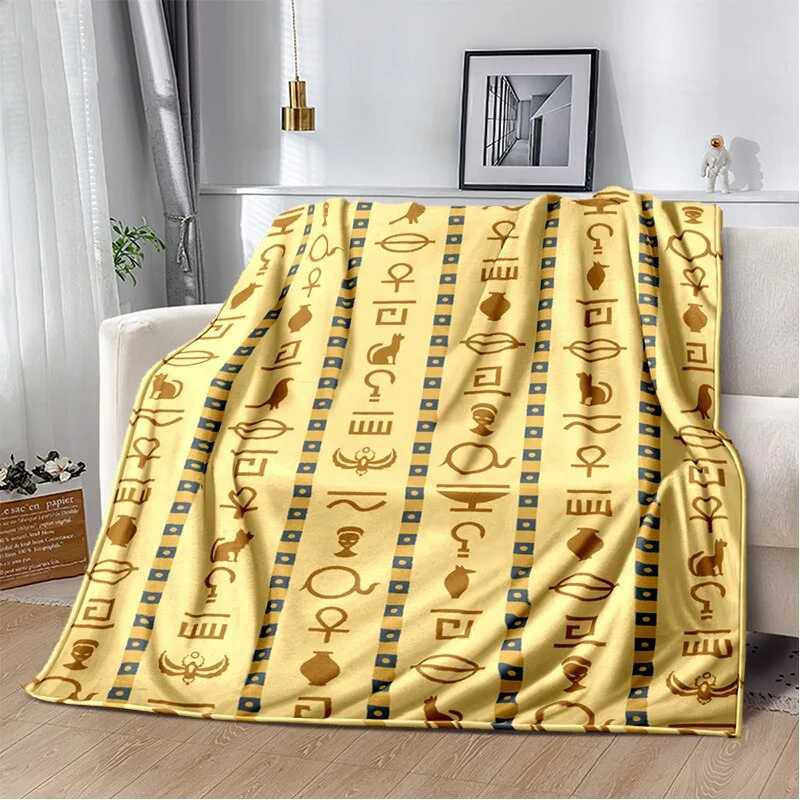 Ancient Egypt Mysterious Symbol 3D Digital Printing Flannel Nap Blanket Wholesale. Soft and comfortable, perfect for nap — photo 43