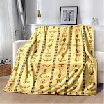 Ancient Egypt Mysterious Symbol 3D Digital Printing Flannel Nap Blanket Wholesale. Soft and comfortable, perfect for nap — photo 43
