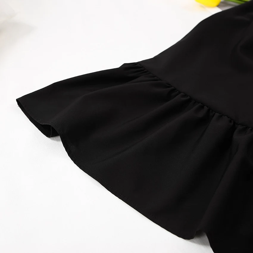 Title 7, Summer Thin With Shoulder-straps Backless Ruffl...