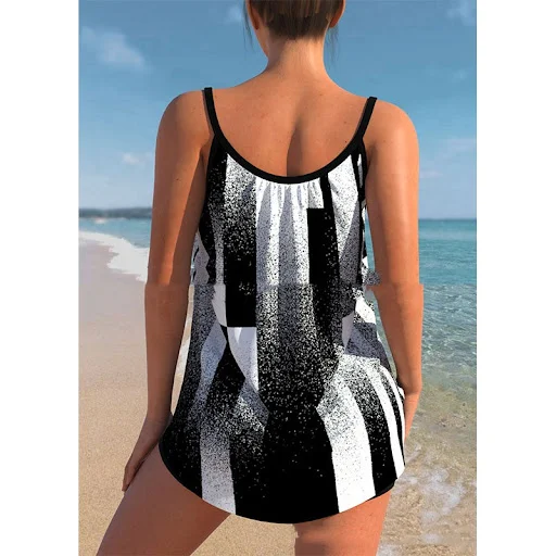 Title 3, Maiô biquíni plus size saia com estampa ideal p...