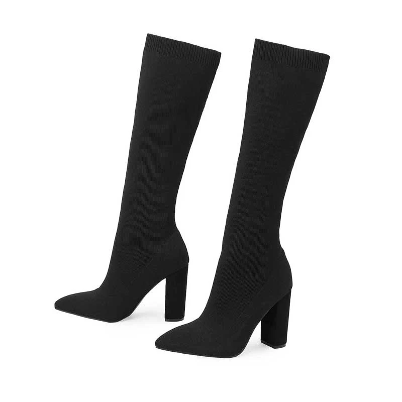Women's Thick High-Heeled Thigh Boots. Step out in style and comfort with these boots, perfect for any occasion and desi — photo 8