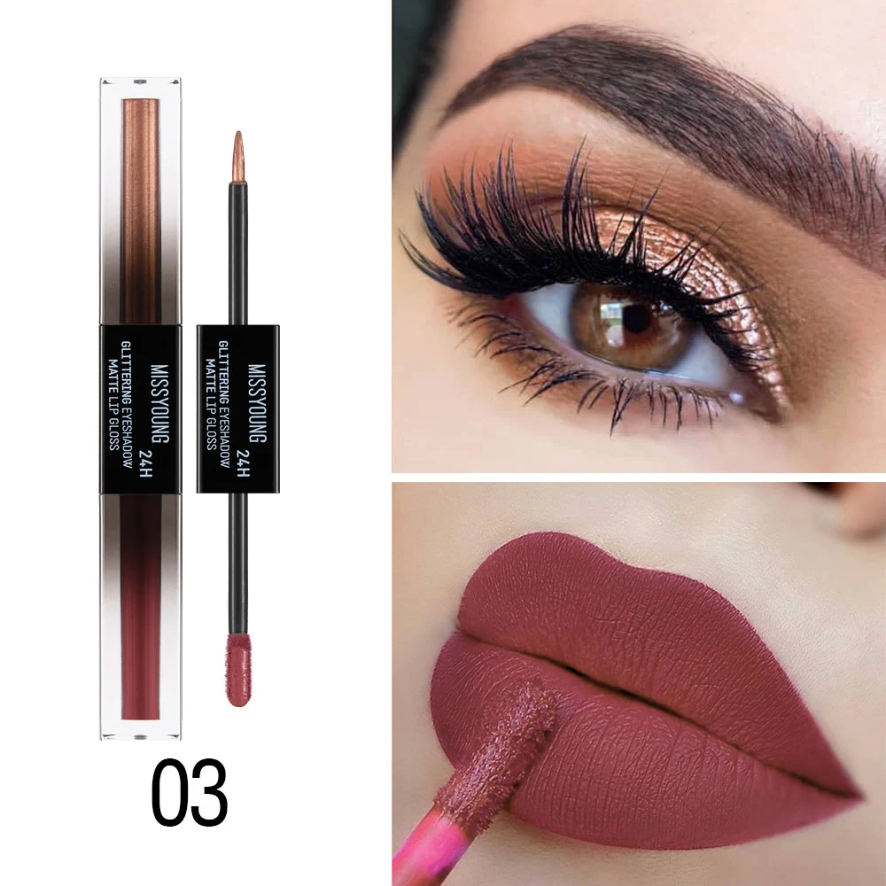 Double-ended Monochrome Eyeshadow And Lip Gloss, versatile product for eyes and lips, create complete makeup looks with — photo 12