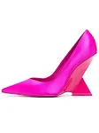 Sapatos de verão de salto alto grosso, couro envernizado, bico fino e corte baixo. Conforto e elegância! — foto 22
