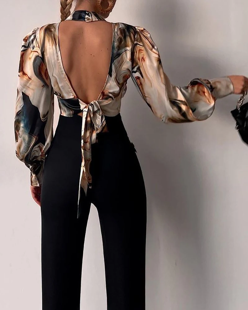 Title 5, Spring Stand Collar Long Sleeve Lantern Sleeve ...