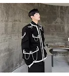 Casaco Clássico Outono Inverno com Múltiplos Bolsos e Corrente, Estilo Temperamento, Design Pesado para um Visual Sofisticado e Confortável — foto 8