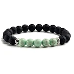 Pulseira Turquesa Colorida de Rocha Vulcânica Design Exclusivo Jóia Elegante Beleza Natural Acessório Perfeito para um Look Sofisticado — foto 5