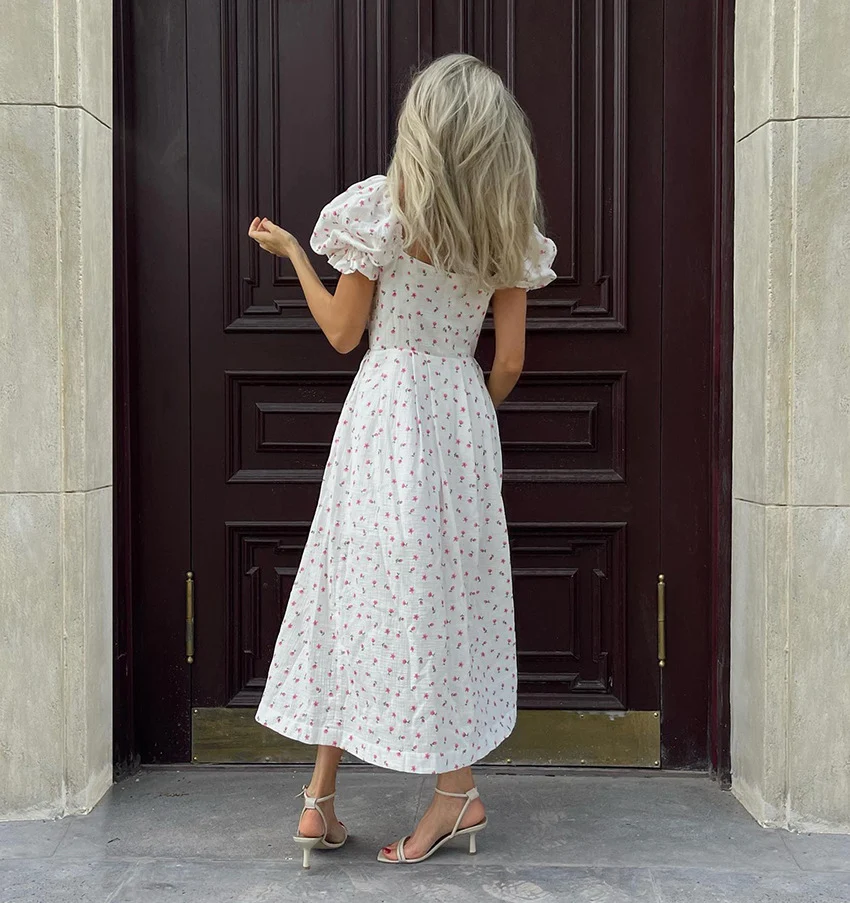 Title 5, Floral Skirt Womens Off-shoulder Dress. Embrac...