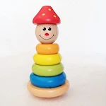 Grande Torre de Copos de Palhaço Arco-Íris Brinquedo Empilhável Estimula Habilidades Motoras e Criatividade com Cores Vibrantes — foto 1