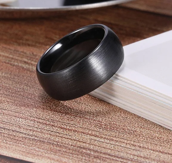 Anel de cerâmica moderno para homens, joia trendy e durável. Perfeito para uso diário, adiciona estilo e sofisticação ao visual. — foto 9